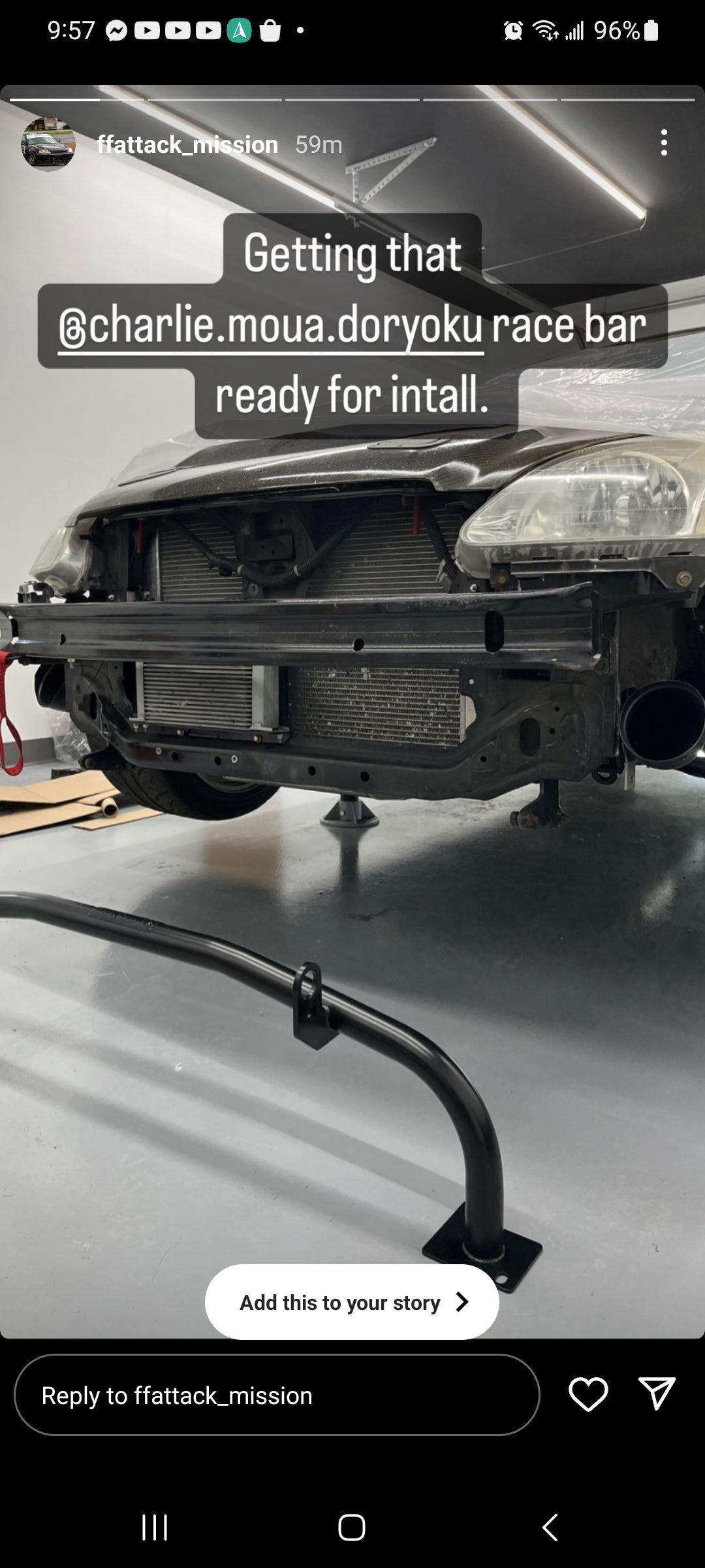 EK Civic Front Bar