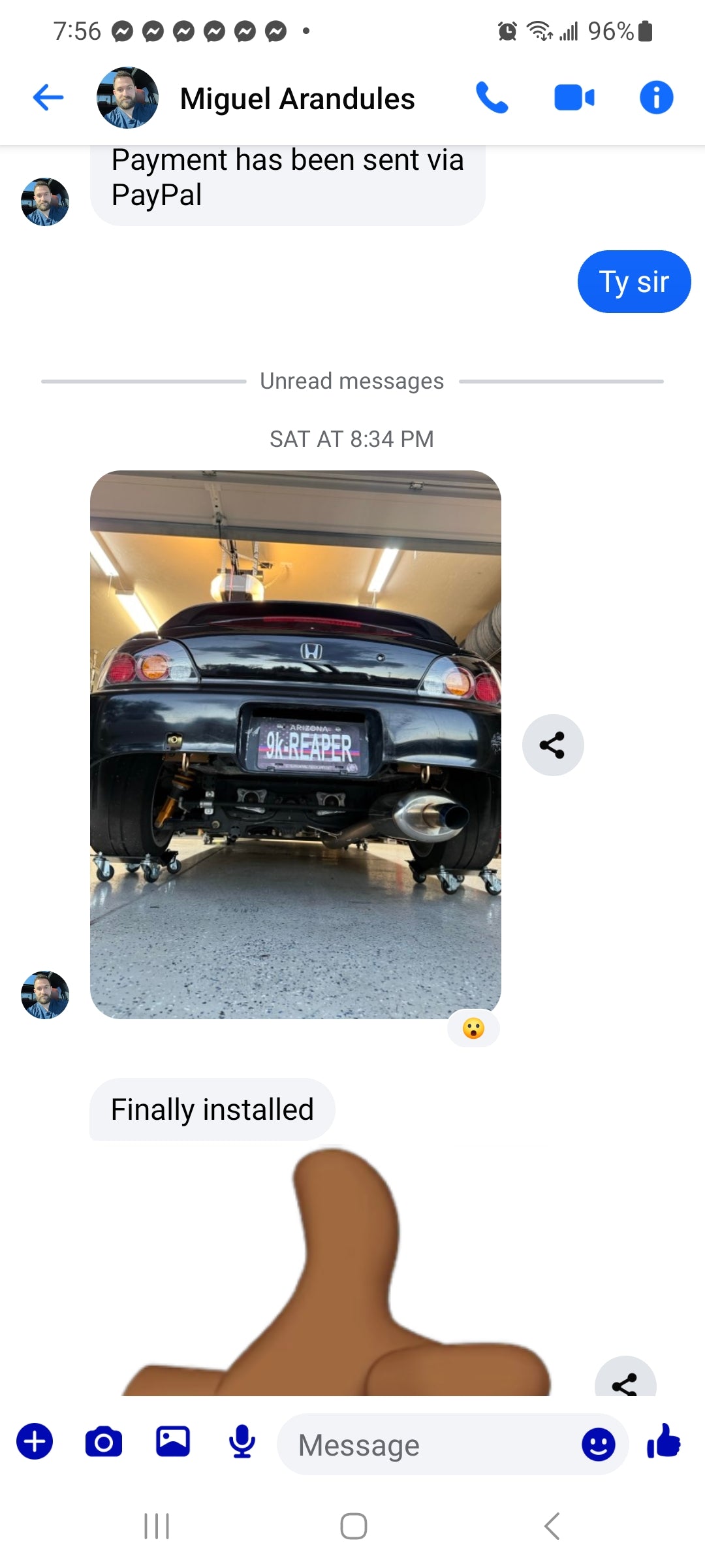 S2000 Rear Bar